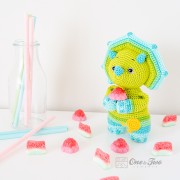 Tessa the Triceratops - Little Explorer Series Amigurumi Crochet Pattern - English, Dutch, German, Spanish, French