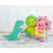 Tessa the Triceratops - Little Explorer Series Amigurumi Crochet Pattern - English, Dutch, German, Spanish, French