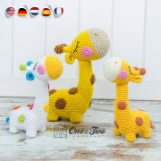 Bernie the Giraffe - Quad Squad Series Amigurumi Crochet Pattern - English, Dutch, German, Spanish and French