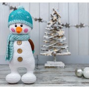 Sky the Happy Snowman Amigurumi Crochet Pattern - English, Dutch, German, Spanish, French