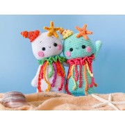 Ellis the Jellyfish "Spirits of Nature Series" Amigurumi Crochet Pattern - English, Dutch, German, Spanish, French