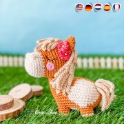 Harper the Horse - Quad Squad Series Amigurumi Crochet Pattern - English, Dutch, German, Spanish, French