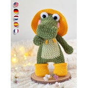 Cameron the Crocodile Amigurumi Crochet Pattern - English, Dutch, German, Spanish, French