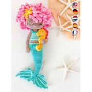Lyra the Mermaid Dolly Amigurumi Crochet Pattern - English, Dutch, German, Spanish, French