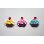 Cupcake Applique Crochet