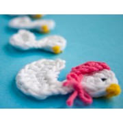 Mom Duck and her Ducklings Applique Crochet