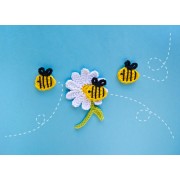 Bee and Flower Applique Crochet