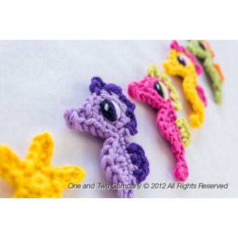 Seahorse and Little Starfish Applique Crochet