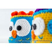 Owl Baskets - 2 sizes - Crochet Pattern