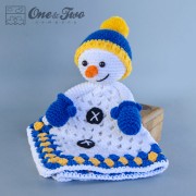 Snowman Security Blanket Crochet Pattern