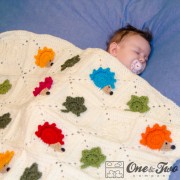 Colorful Hedgehog Blanket Crochet Pattern