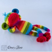 Rainbow Sock Monkey Amigurumi Crochet Pattern