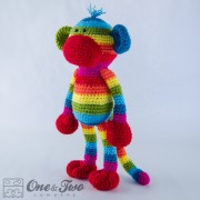 Rainbow Sock Monkey Amigurumi Crochet Pattern