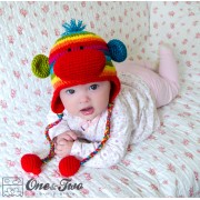 Rainbow Sock Monkey Hat Crochet Pattern