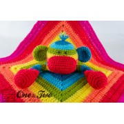 Rainbow Sock Monkey Security Blanket Crochet Pattern
