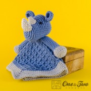 Max the Rhino Lovey and Amigurumi Crochet Patterns Pack