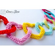 Garland of Colorful Hearts Crochet Pattern