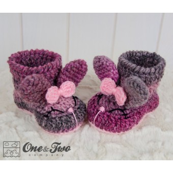 Olivia the Bunny Booties - Baby Sizes - Crochet Pattern