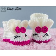 Olivia the Bunny Booties - Baby Sizes - Crochet Pattern
