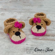 Teddy Bear Booties Pack - Baby, Toddler and Child sizes crochet patterns