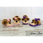 Teddy Bear Booties Pack - Baby, Toddler and Child sizes crochet patterns