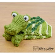 Crocodile Security Blanket Crochet Pattern