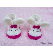 Olivia the Bunny Booties - Child Sizes - Crochet Pattern