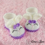 Olivia the Bunny Booties - Toddler Sizes - Crochet Pattern