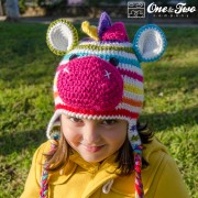 Rainbow Zebra Hat Crochet Pattern