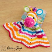 Rainbow Zebra Security Blanket Crochet Pattern