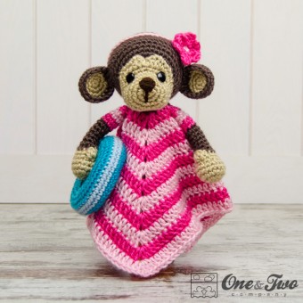 Lily the Baby Monkey Security Blanket Crochet Pattern