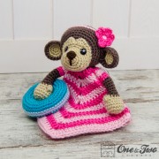 Lily the Baby Monkey Security Blanket Crochet Pattern