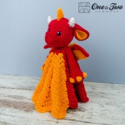 Felix the Baby Dragon Security Blanket Crochet Pattern