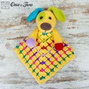 Scrappy the Happy Puppy Security Blanket Crochet Pattern