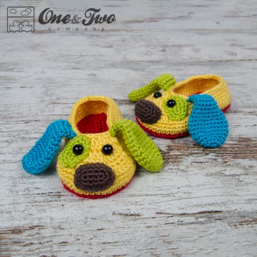 crochet dog slippers