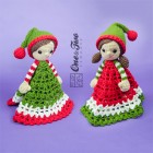 Jingle and Belle Santa's Helper Security Blanket Crochet Pattern