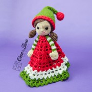 Jingle and Belle Santa's Helper Security Blanket Crochet Pattern