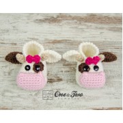 Doris the Cow Booties - Baby Sizes - Crochet Pattern