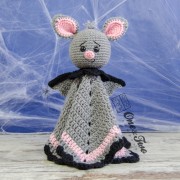 Brook the Tiny Bat Security Blanket Crochet Pattern