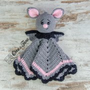 Brook the Tiny Bat Security Blanket Crochet Pattern