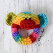 Rainbow Sock Monkey Rattle Crochet Pattern