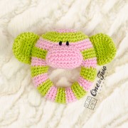 Rainbow Sock Monkey Rattle Crochet Pattern