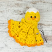 Coco the Little Chicken Security Blanket Crochet Pattern - English, Dutch, German, Spanish, French