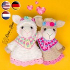Astrid the Alpaca Security Blanket Crochet Pattern - English, Dutch, German