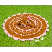 Suki the Squirrel Security Blanket Crochet Pattern - English, Dutch, German