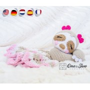 Stella the Sloth Lovey and Amigurumi Crochet Patterns Pack - English, Dutch, German, Spanish, French