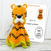 Denver the Tiger Minilovey Crochet Pattern - English, Dutch, German, Spanish, French