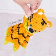 Denver the Tiger Minilovey Crochet Pattern - English, Dutch, German, Spanish, French