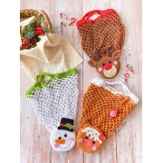 Christmas Folding Shopping Bags Crochet Pattern - English, Dutch, German, Spanish, French