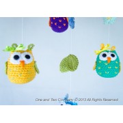 Owls and Flowers Mobile Phototutorial Crochet Pattern
